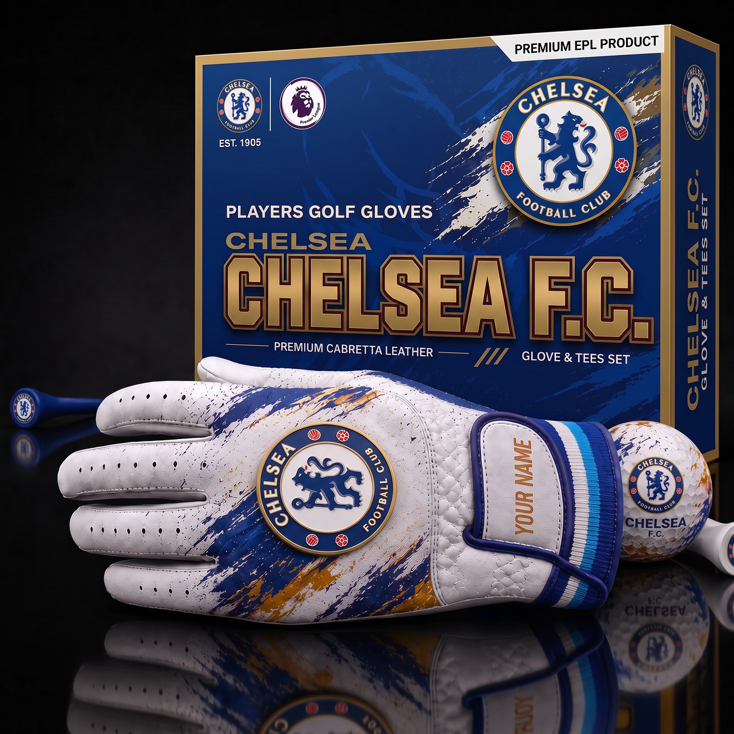 CHE EPL LUXURY PERSONALIZED GOLF GLOVE SET LIMITED EDTION