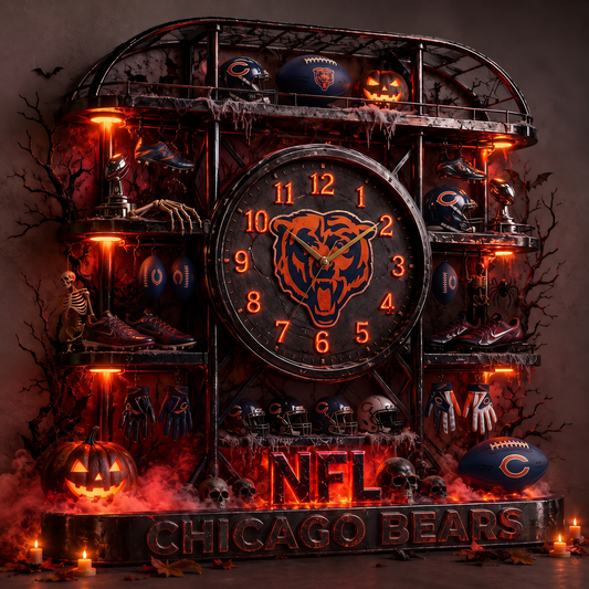 CHI X NFL Haunted Legacy Wall Clock – Halloween Limited Edition