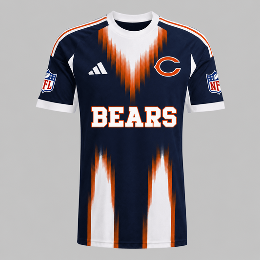 CHI X Premium NFL Men’s Athletic Brush Stripe T-Shirt