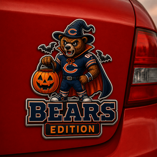 CHI x NFL Halloween Edition Car Namge Badge