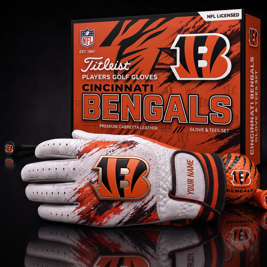 CIN NFL LUXURY PERSONALIZED GOLF GLOVE SET LIMITED EDTION