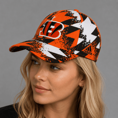 CIN Premium NFL Sports Fan Geometric Pattern Baseball Cap