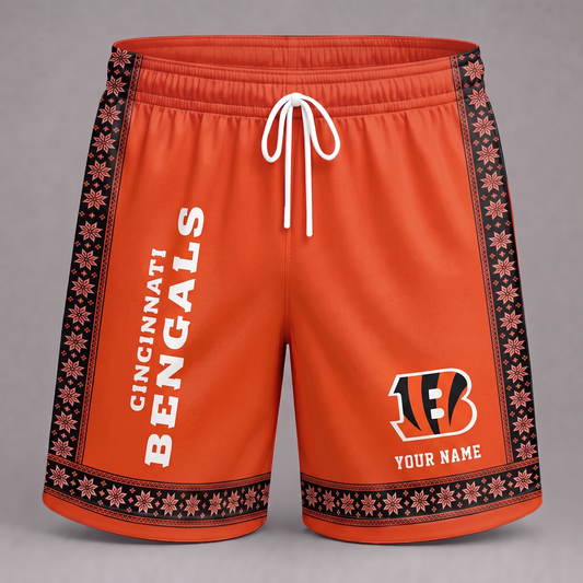 CIN X NFL New Pattern Short Pants Custom Any Name