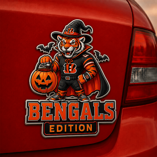 CIN x NFL Halloween Edition Car Namge Badge