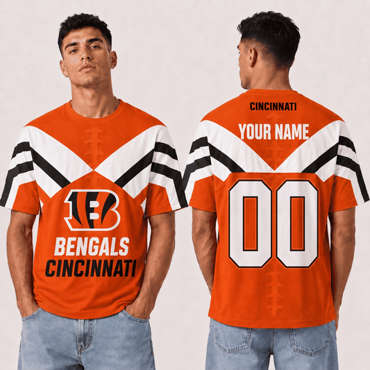 CIN x NFL Premium T-Shirt 3D Personalized Gift For Fan