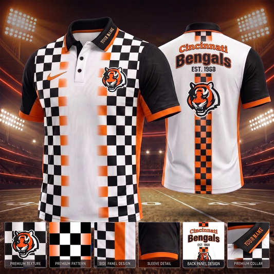 CIN_ PREMIUM NFL EXCLUSIVE POLO SHIRT LIMITED EDITION