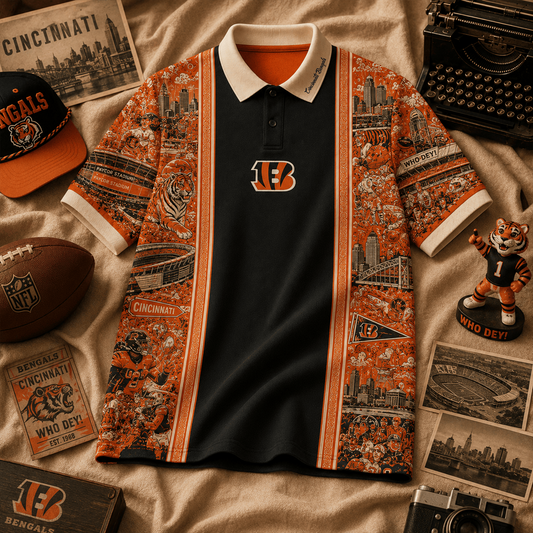 CIN_NFL Heritage Polo Shirt Gifts For Fan - Limited Edition