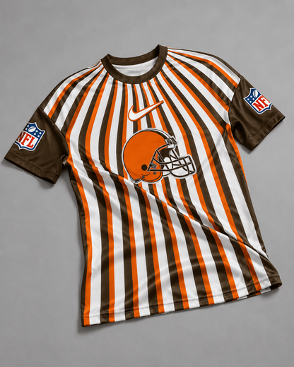 CLE Premium NFL Men’s Athletic Vertical Stripe T-Shirt