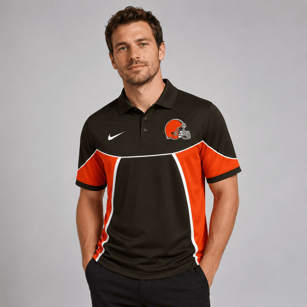 CLE Premium NFL Personalized Sports Style Polo Shirt
