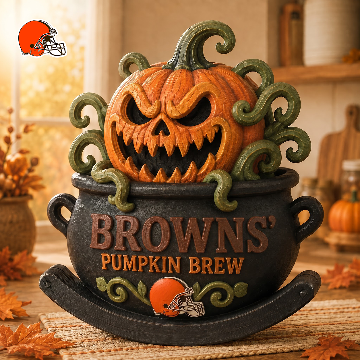 CLE Premium Pumpkin Brew Wooden Block Custom Shape 3 Layers