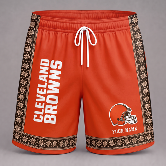 CLE X NFL New Pattern Short Pants Custom Any Name