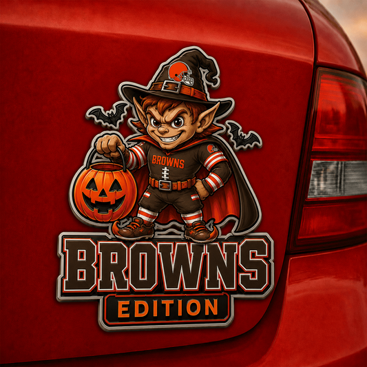 CLE x NFL Halloween Edition Car Namge Badge