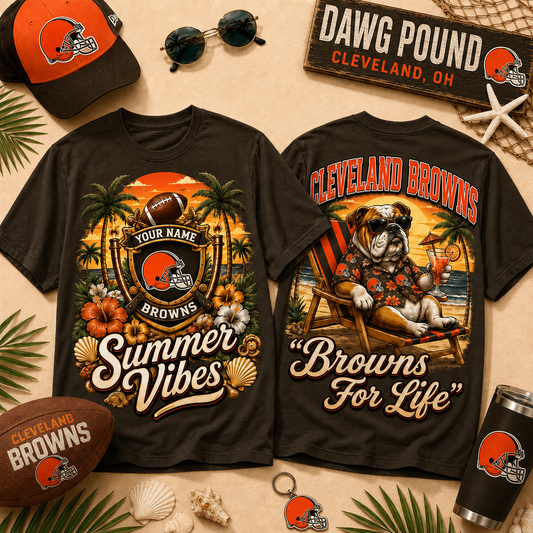 CLE x NFL Summer Tshirt Funny Dog Custom Any Name Gifts