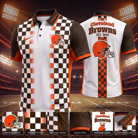 CLE_ PREMIUM NFL EXCLUSIVE POLO SHIRT LIMITED EDITION