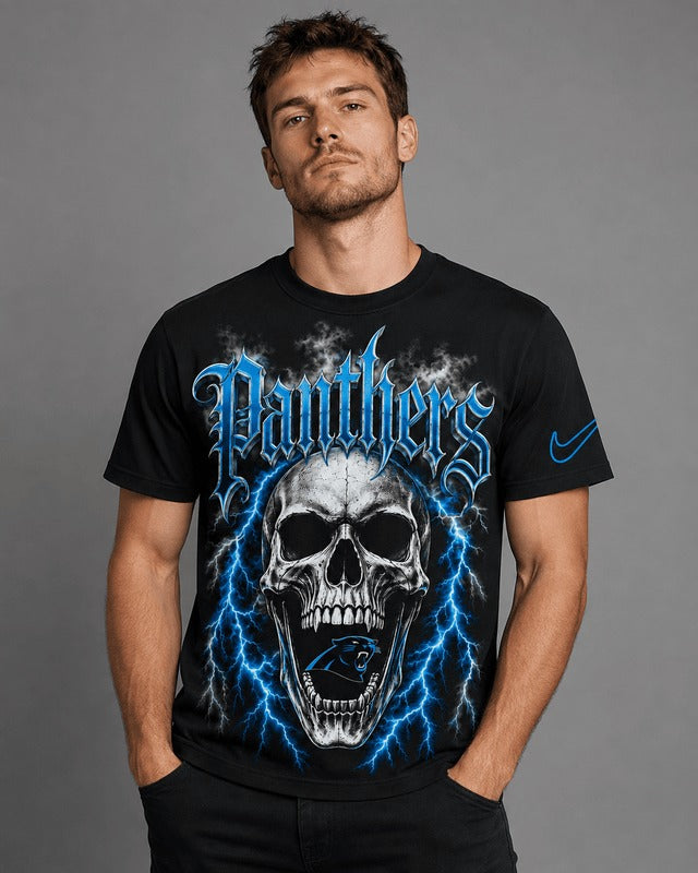 CP Premium NFL Premium Skull Lightning Graphic T-Shirt