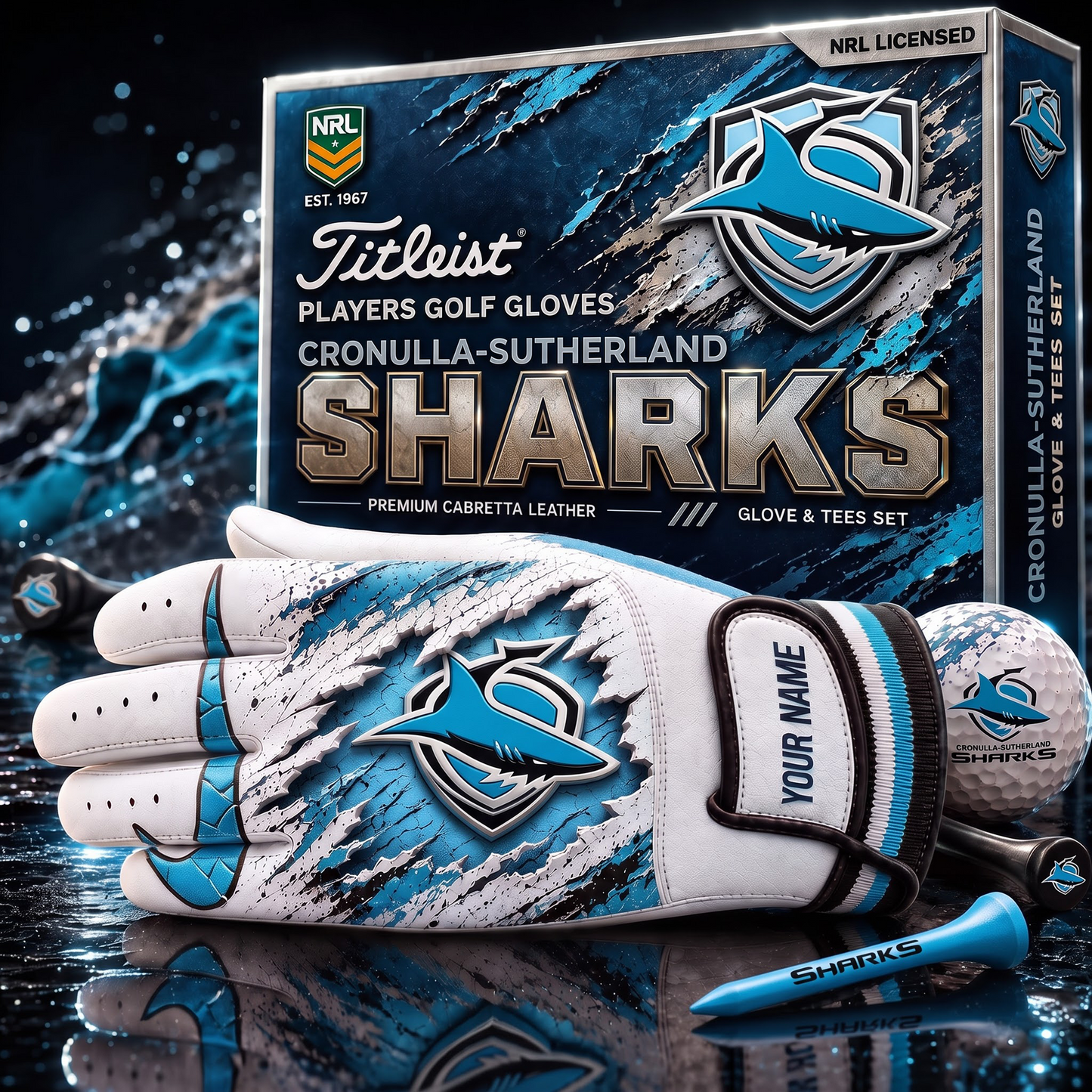 CRO PREMIUM NRL PLAYERS GOLF GLOVE GIFT SET  V2