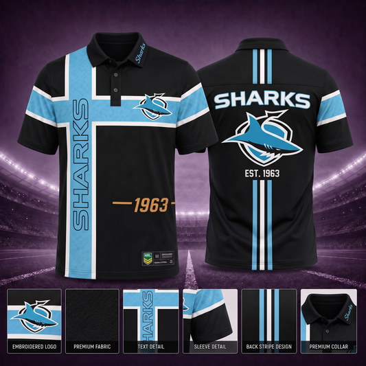 CRO X Premium NRL Men’s Sporty Cross Stripe Polo Shirt