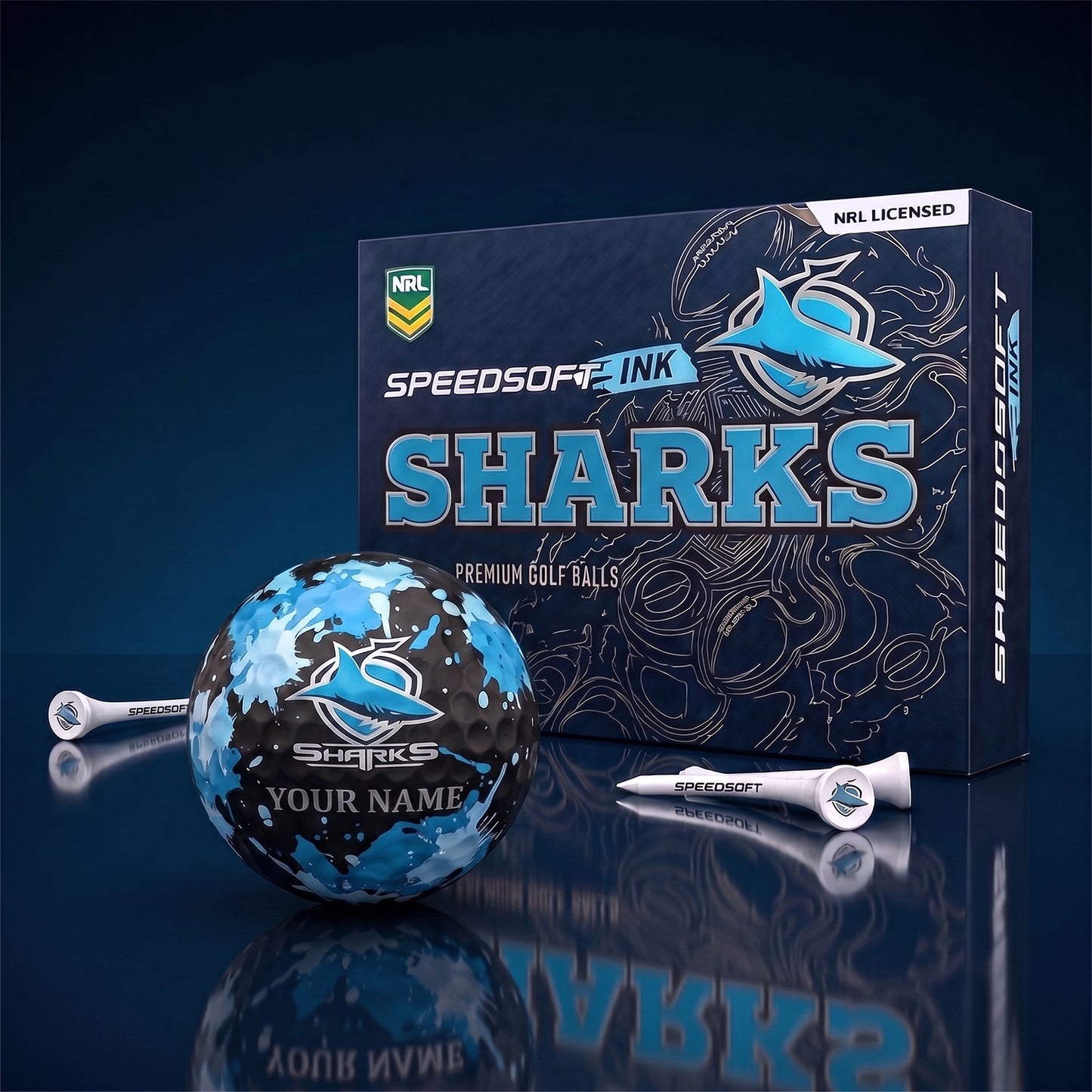 PREMIUM NRL X CSS EXCLUSIVE PERSONALIZED GOLF BALL SET LIMITED EDTION