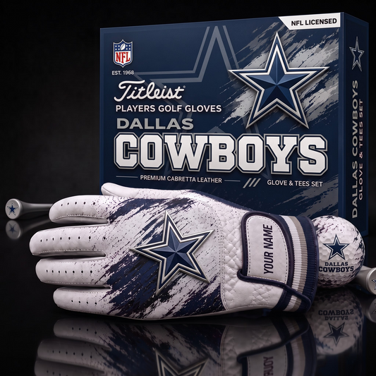 DAL NFL LUXURY PERSONALIZED GOLF GLOVE SET LIMITED EDTION