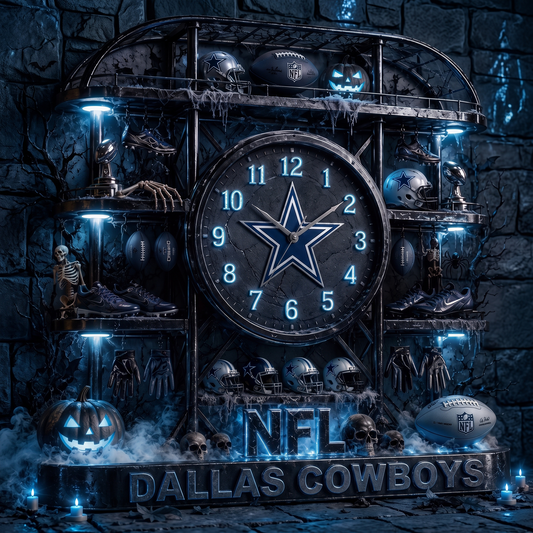 DAL X NFL Haunted Legacy Wall Clock – Halloween Limited Edition