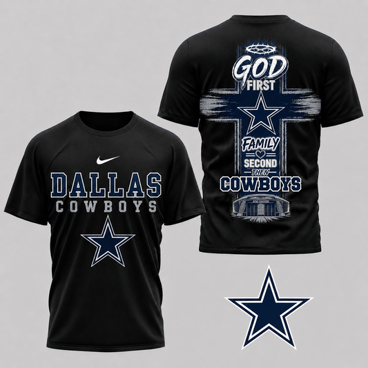 DAL x NFL Faith Family Team Pride 3D T-Shirt 0207
