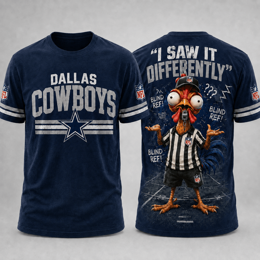 DAL x NFL Premium Funny Blind Referee Mocking 3D Shirt Football Game Day Enthusiasts