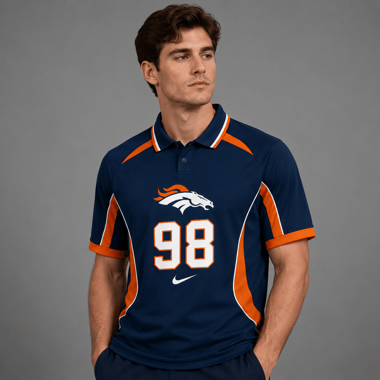 DB Premium NFL Custom Number Sports Style Polo Shirt