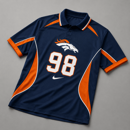 DB Premium NFL Custom Number Sports Style Polo Shirt