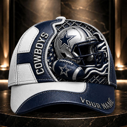 DC _NFL Legacy 3D Premium Leather Cap – Personalized Edition