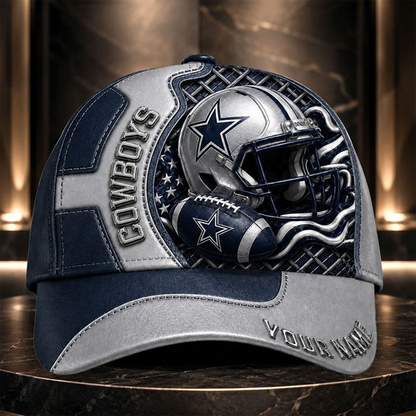 DC _NFL Legacy 3D Premium Leather Cap – Personalized Edition