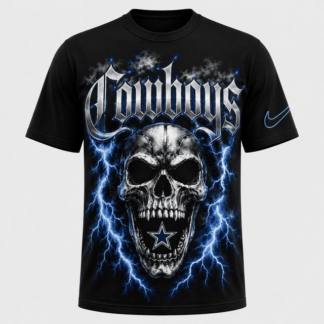 DC Premium NFL Premium Skull Lightning Graphic T-Shirt