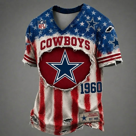 DC x NFL American Flag Luxury Classic T-shirt 252606