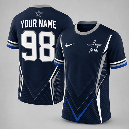 DC x NFL Custom Name Number Personalized Athletic T-Shirt