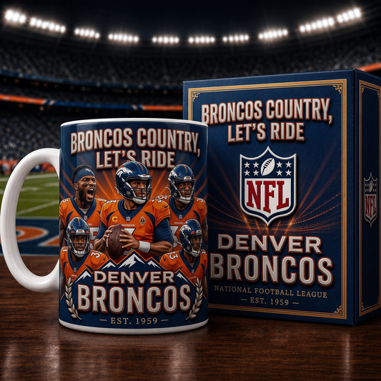 DEN X NFL commemorative ceramic mug 2007