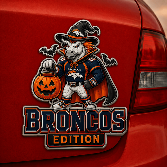 DEN x NFL Halloween Edition Car Namge Badge
