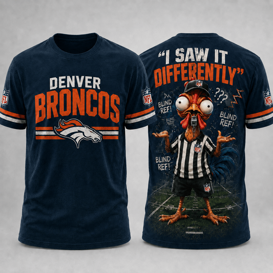 DEN x NFL Premium Funny Blind Referee Mocking 3D Shirt Football Game Day Enthusiasts