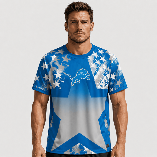 DET X Premium NFL Premium Patriotic Football Star