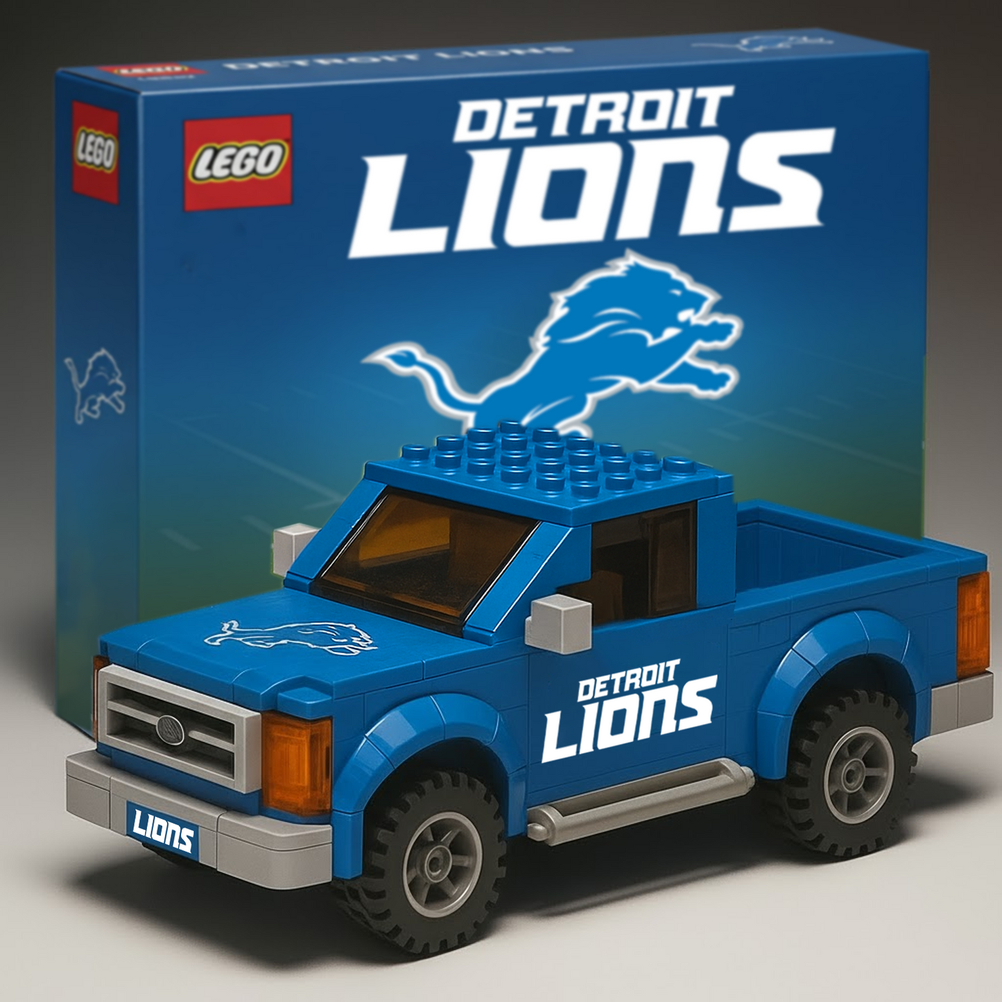 DET x NFL Building Blocks Truck Toy Set V2 DatND DVT