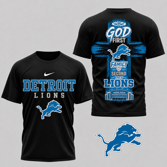 DET x NFL Faith Family Team Pride 3D T-Shirt 0207