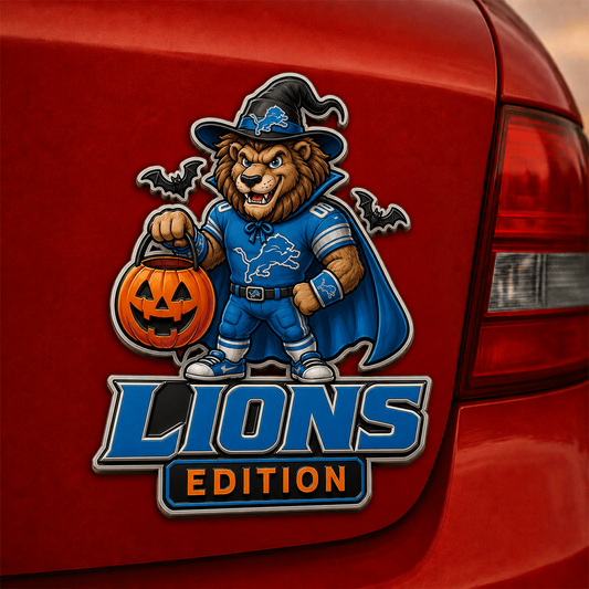 DET x NFL Halloween Edition Car Namge Badge