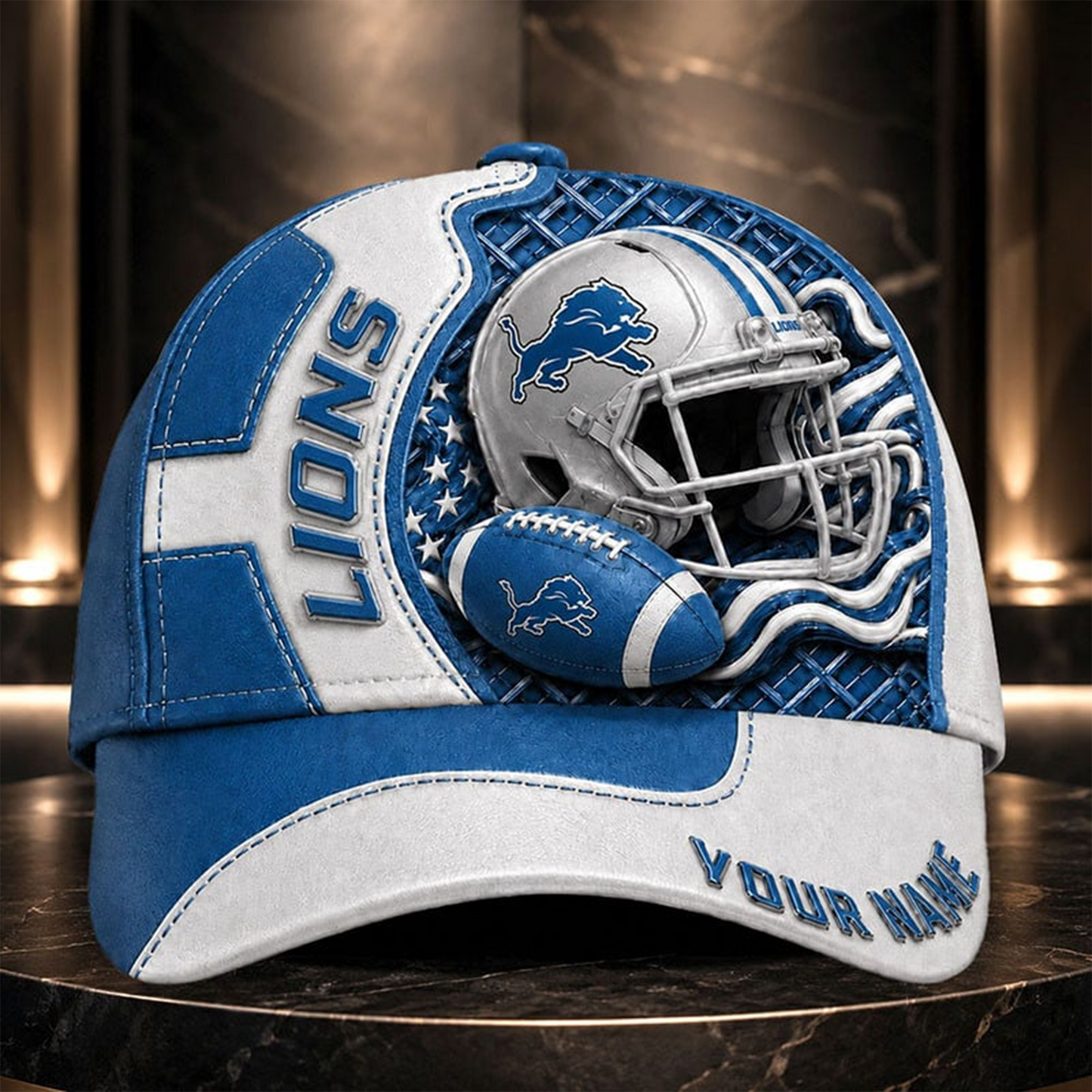 DL _NFL Legacy 3D Premium Leather Cap – Personalized Edition
