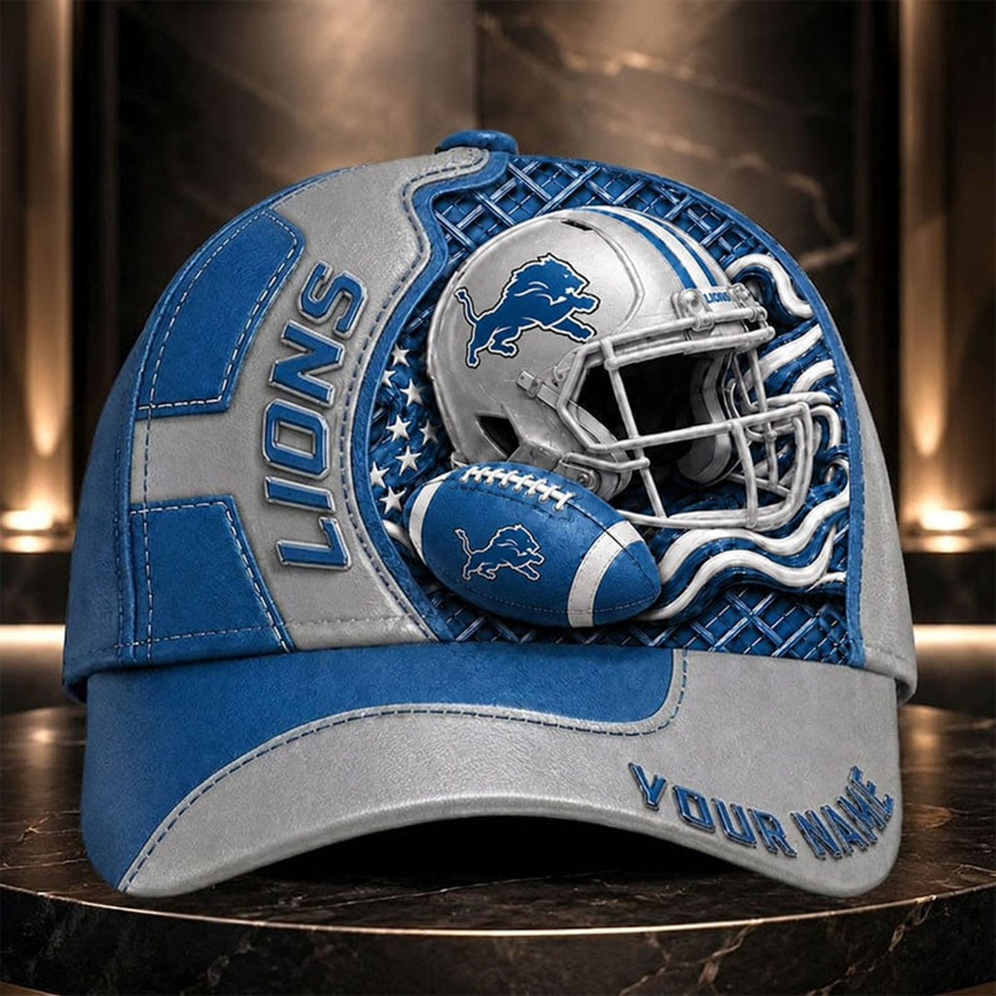 DL _NFL Legacy 3D Premium Leather Cap – Personalized Edition
