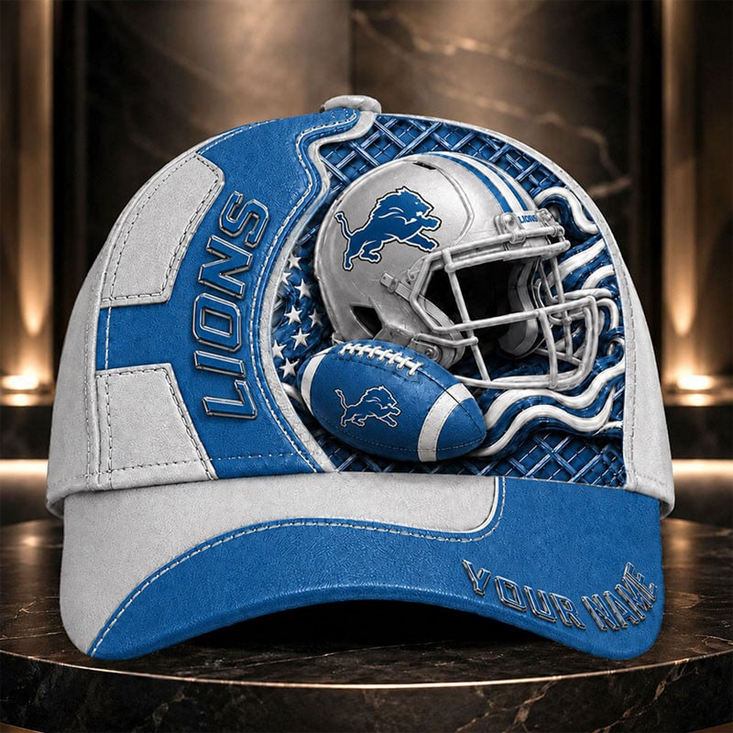 DL _NFL Legacy 3D Premium Leather Cap – Personalized Edition