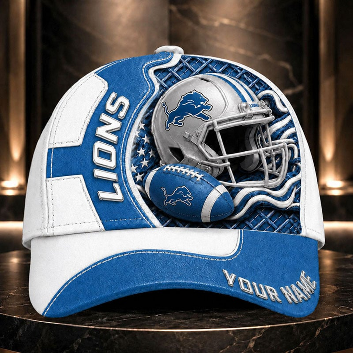 DL _NFL Legacy 3D Premium Leather Cap – Personalized Edition