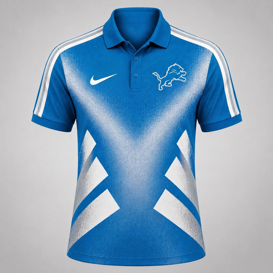 DL x Premium NFL Sports Fan Geometric Pattern Polo Shirt