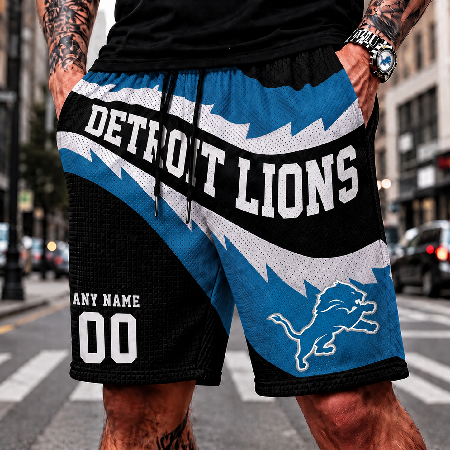 DL_NFL SHORT PANTS CUSTOM NAME & NUMBER FOR FAN