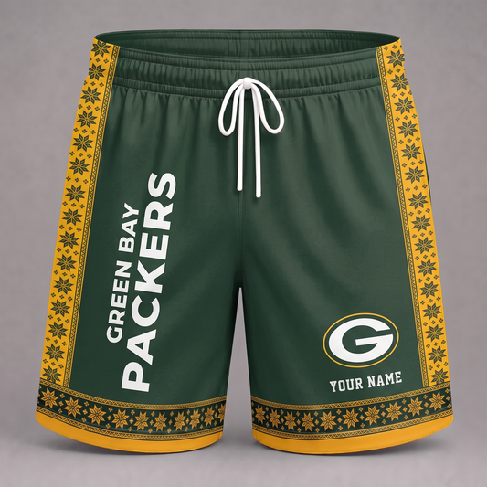 GB X NFL New Pattern Short Pants Custom Any Name