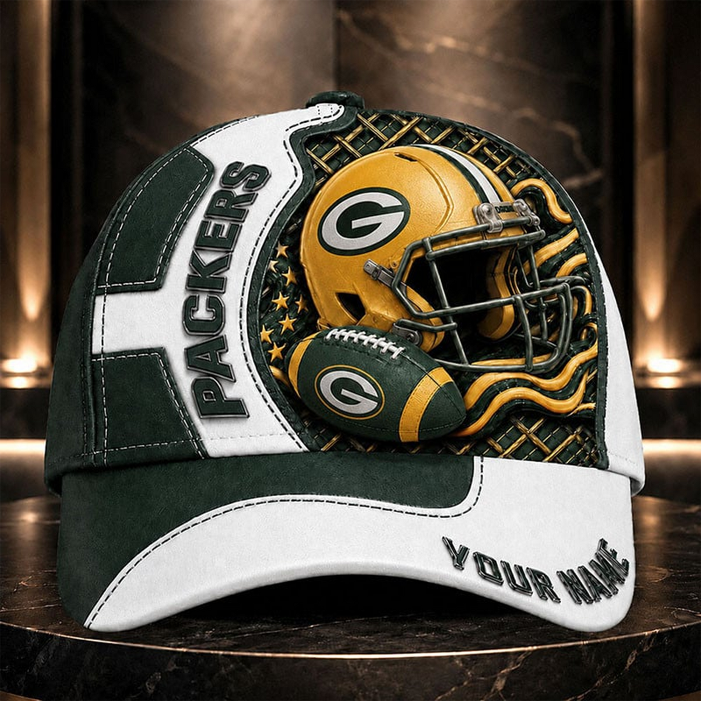 GBP _NFL Legacy 3D Premium Leather Cap – Personalized Edition