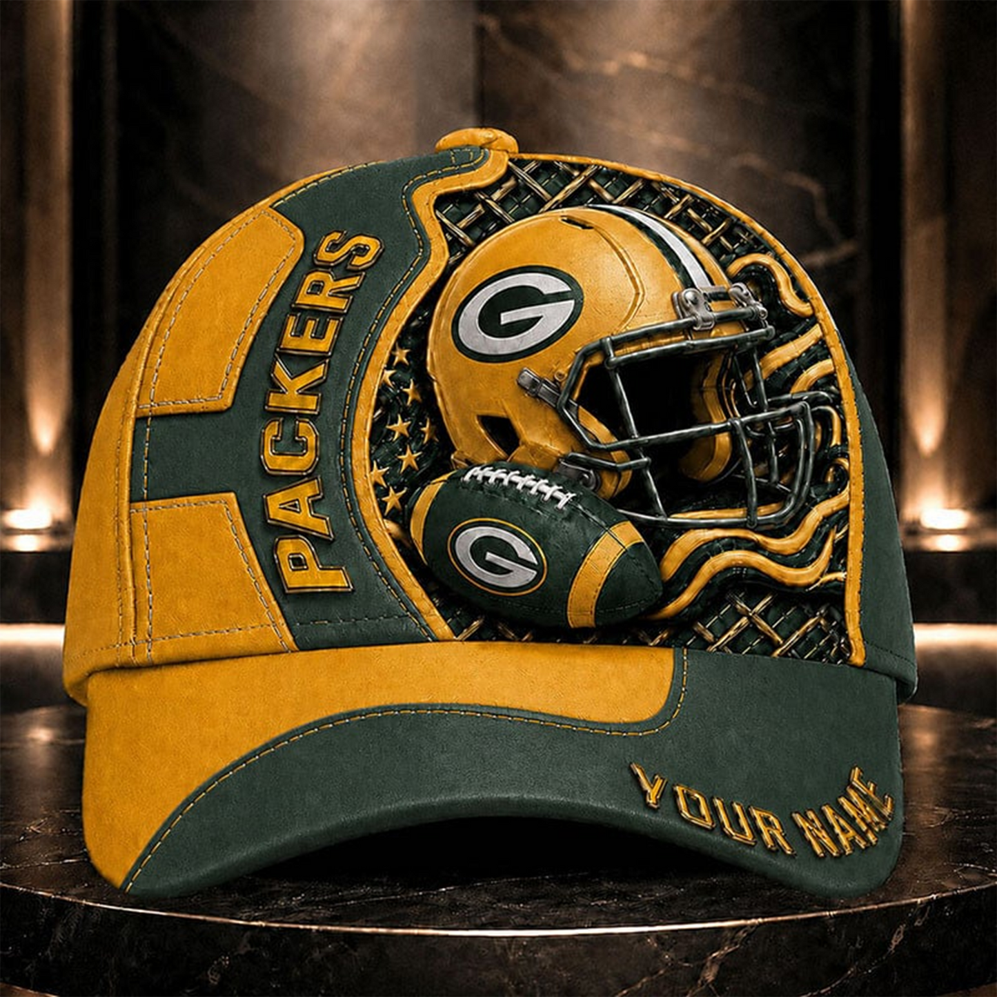 GBP _NFL Legacy 3D Premium Leather Cap – Personalized Edition