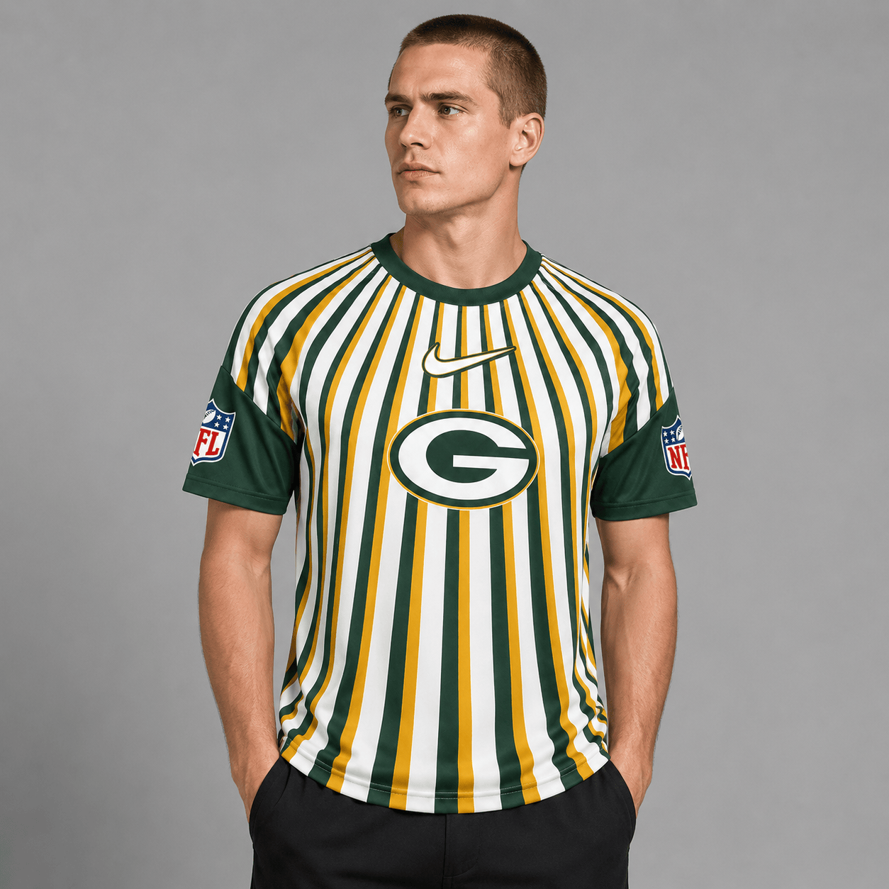 GBP Premium NFL Men’s Athletic Vertical Stripe T-Shirt